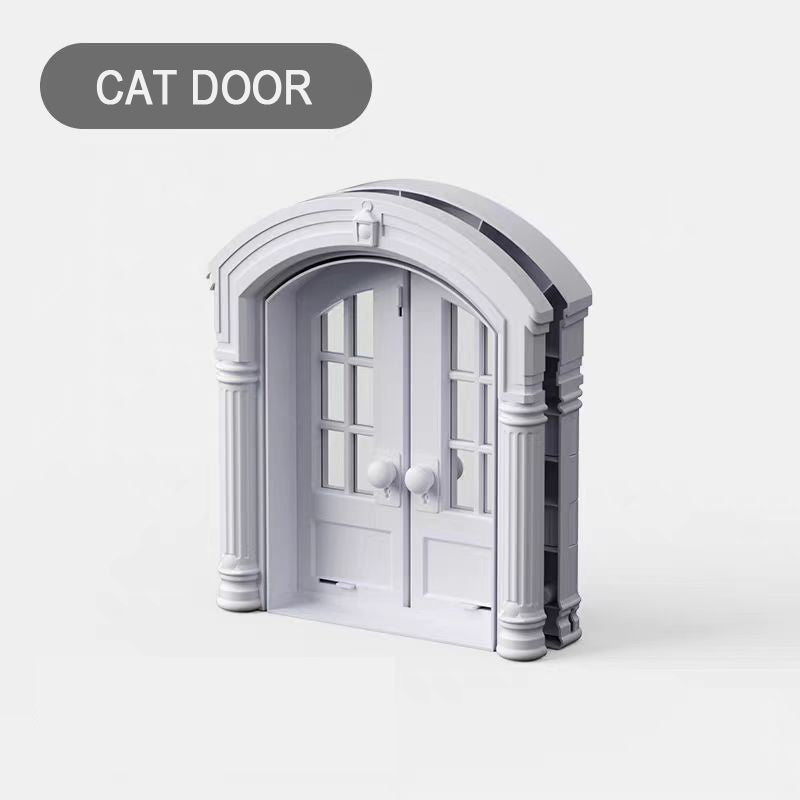 Cat Door Interior Door - No-Flap Cat Double door for Interior Door, Cat Door Interior Door for Cats Up to 20 lbs, Easy DIY Setup, Secured Installation in Minutes, No Training Needed